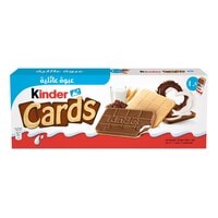 Kinder Cards Wafer Biscuits with Creamy Milk &amp; Cocoa Filling Pack of 10 20 Biscuits 256g