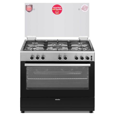 Simfer 90x60 Cm Gas Cooker 9060SG (Plus Extra Supplier&#39;s Delivery Charge Outside Doha)