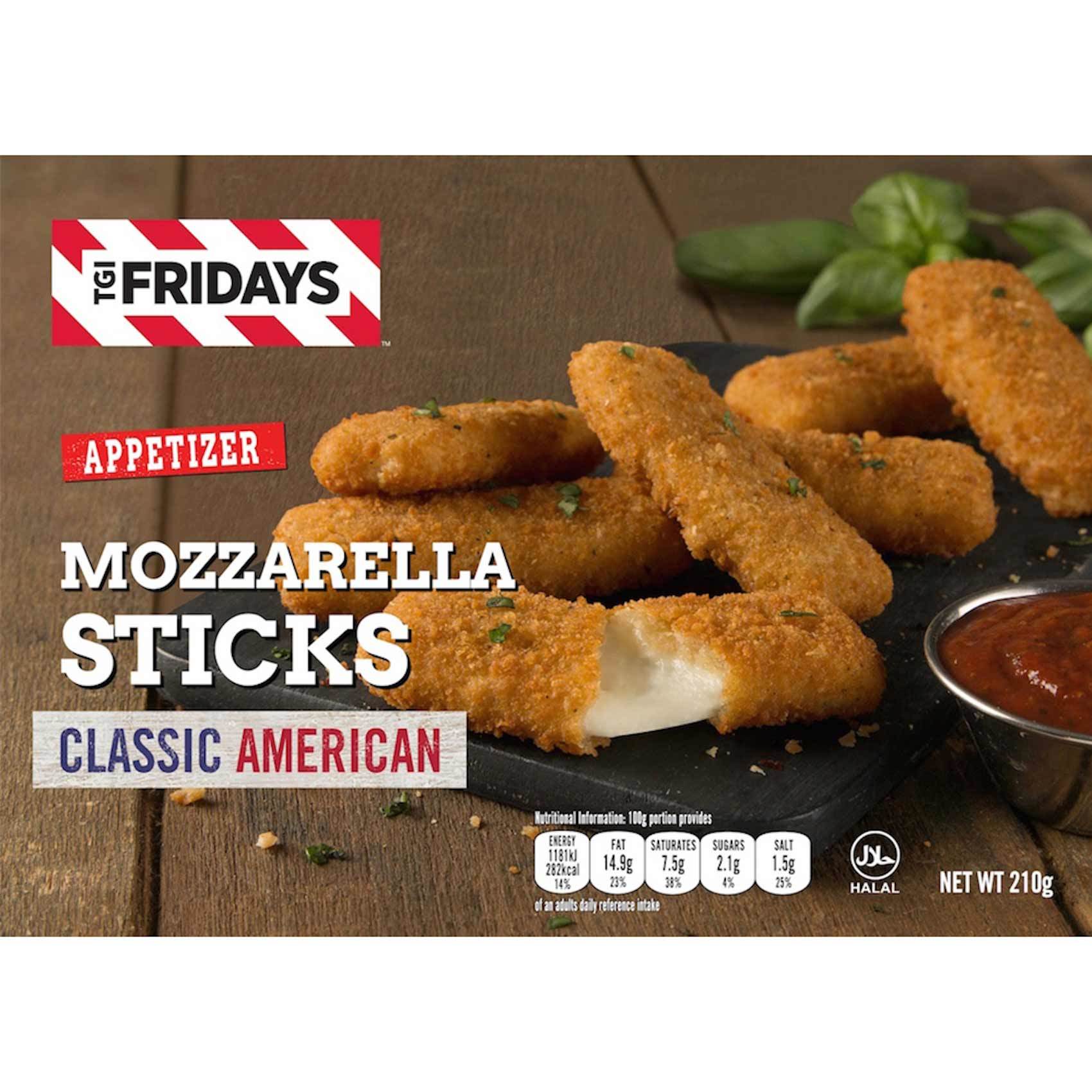 Buy TGI Fridays Mozzarella Sticks 210g Online Shop Frozen Food on