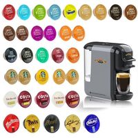 Caffeluxe Duo Nespresso and Dolce Gusto Compatible Coffee Capsules Machine with 30 Different Coffee Capsules 1450W