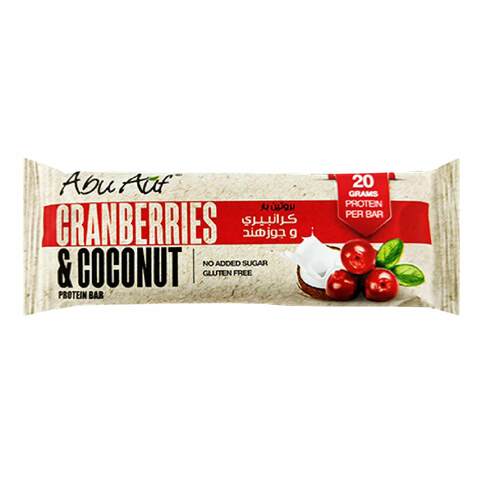 Abu Auf Cranberries and Coconut Protein Bar -  70 gm