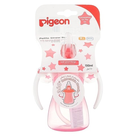 Pigeon Petite Straw Bottle 26150 Pink
