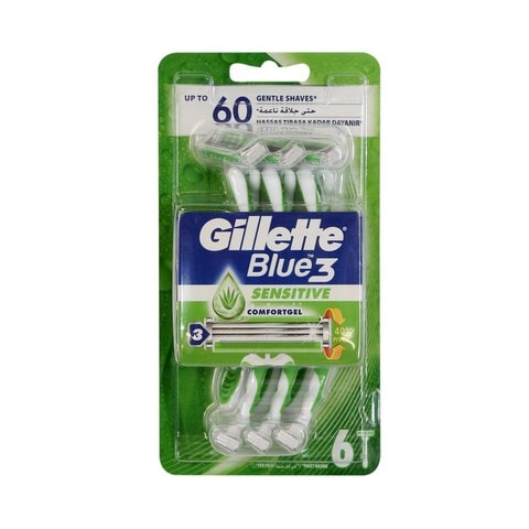 Gillette Blue3 Razor Sensitive 6pcs