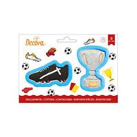 Generic Decora Trophy And Football Shoe Plastic Cookie Cutters Set Of 2