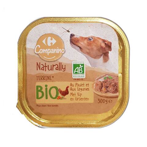 Carrefour Bio Organic Dog Food Chicken and Vegetabe Terrine 300g