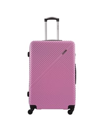 ParaJohn ABS Hardside Spinner Check In Large Luggage Trolley, 28 Inch, Pink