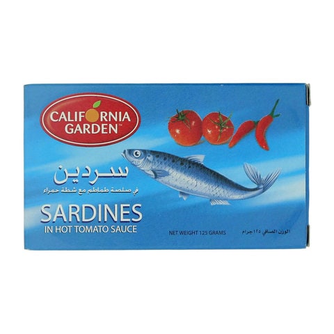 California Garden Sardines In Hot Tomato Sauce 125g