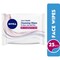 Nivea Face Wipes 3-In-1 Gentle Cleansing Dry To Sensitive Skin White 25 Wipes