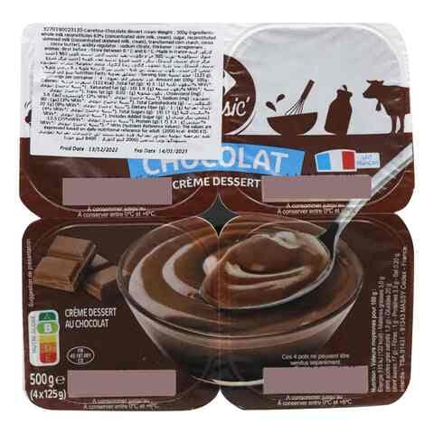 Carrefour Classic Cream Chocolate Dessert 125g Pack of 4