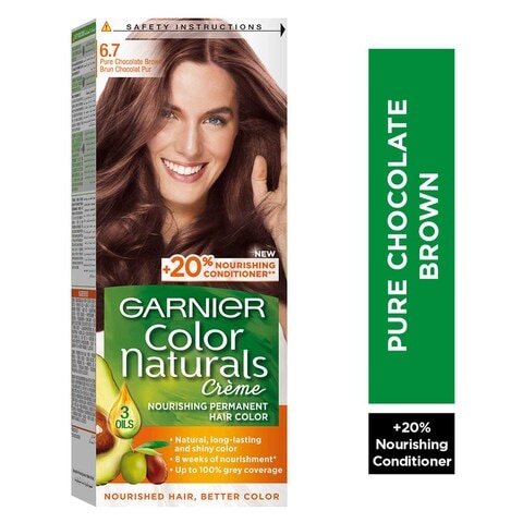 Buy Garnier Colour Naturals Creme Nourishing Permanent Hair Colour  Pure  Chocolate Brown 100ml Online - Shop Beauty & Personal Care on Carrefour UAE