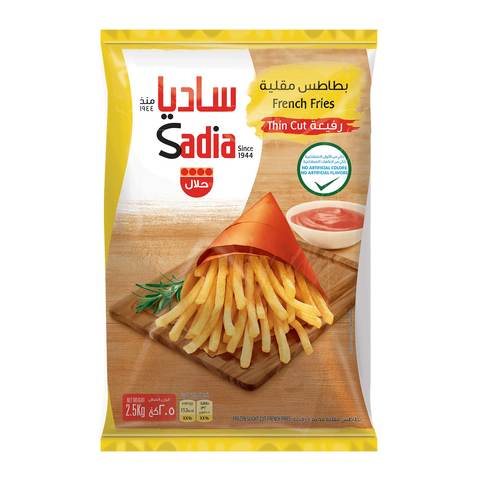 Buy Sadia Thin French Fries 2.5kg in Saudi Arabia