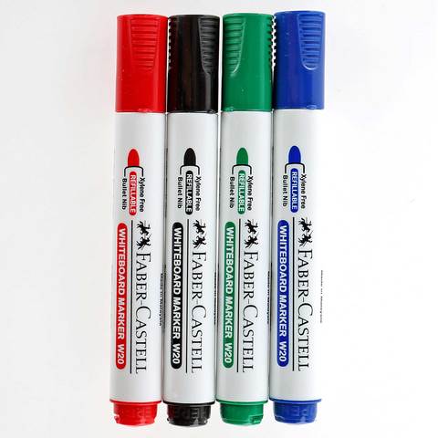 Faber-Castell Chisel Tip Whiteboard Markers Multicolour 4 PCS