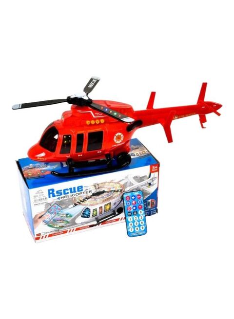 Battery operated helicopter store with remote control