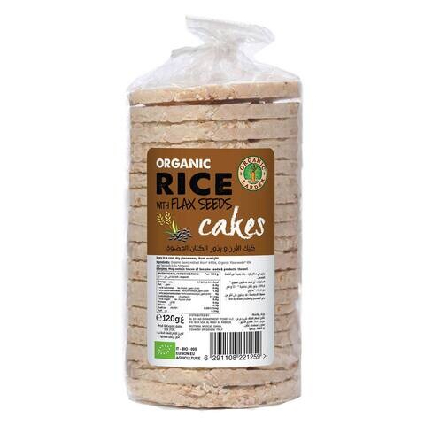 Organic Larder Rice Cakes With Flax Seeds 120g