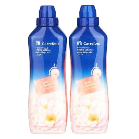 Carrefour Lotus And Jasmine Concentrated Fabric Softener Blue 750mlx2