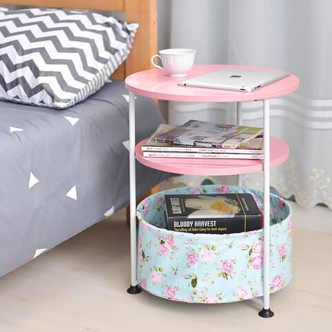 Corner accent deals table with storage