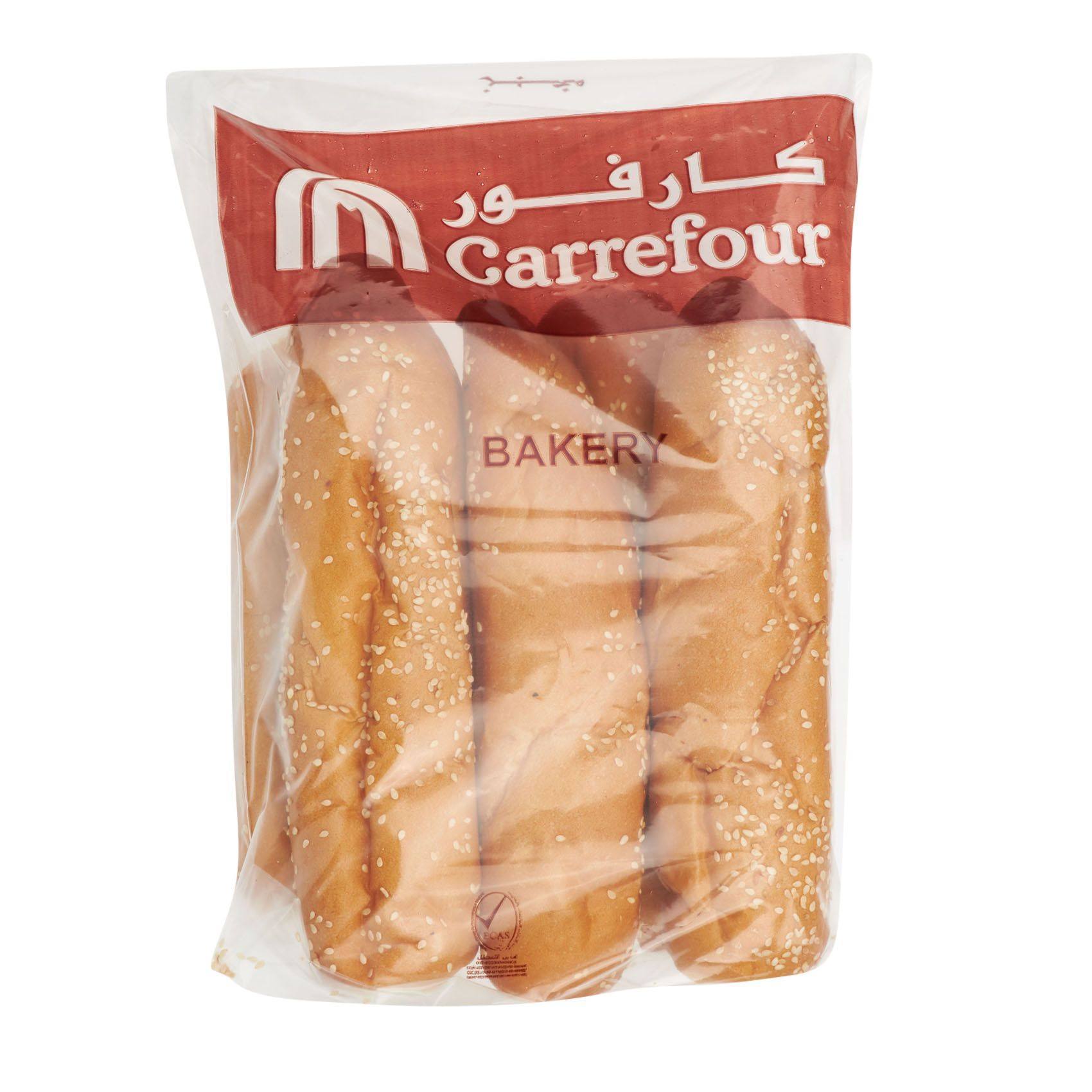 Buy Carrefour Samoon Sesame Bread 6 Pieces Online Shop Bakery on