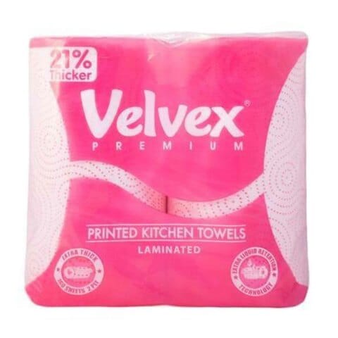 Velvex Premium Kitchen Towe Pink24S