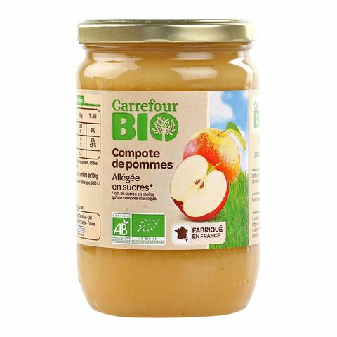 Carrefour bio organic apple sauce light 650g