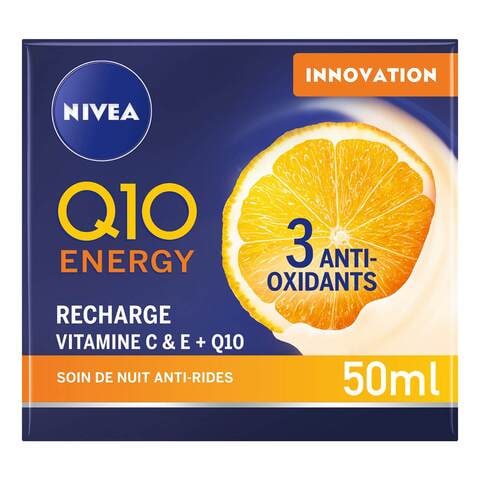 NIVEA Q10 Energy Recharging Night Cream Orange 50ml