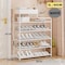 6 tier Freestanding Large Capacity with Storage Box Shoe Organizers for Entrance Hallway Front Door Living Room Shoe Cabinet (white)