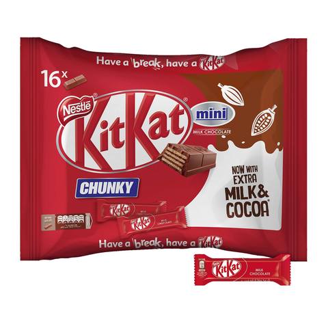 Kitkat 2 Finger Chunky Mini Milk Chocolate Wafers Bag 250g
