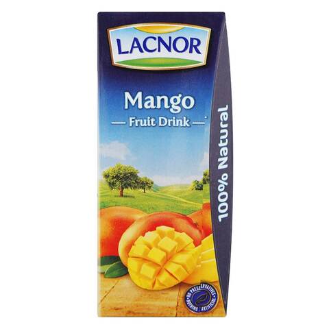 Lacnor Mango Juice No Added Sugar 180ml Pack of 8