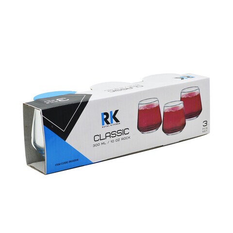 RK Classic Rock Glass RKG004 Clear 300ml 3 PCS