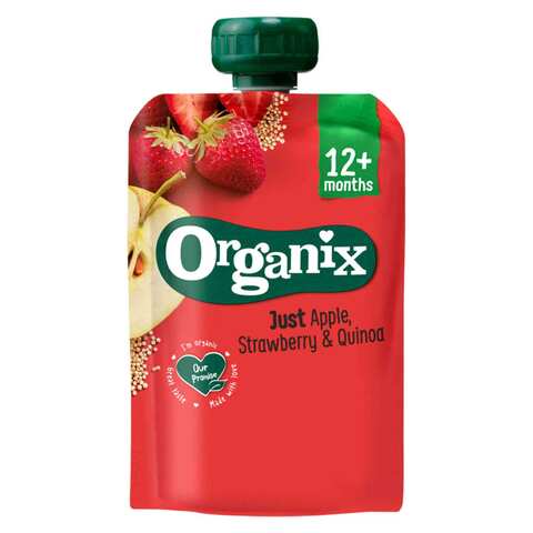Organix Just Apple Strawberry And Quinoa Puree 100g