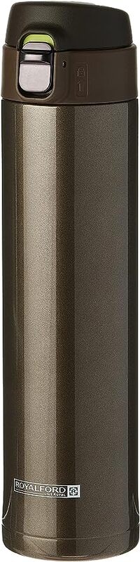 Royalford 520ml 17.6Oz Stainless Steel Vacuum Water Bottle- Rf11246 Vacuum Insulation Preserves The Flavor And Freshness Portable, Leak-Resistant
