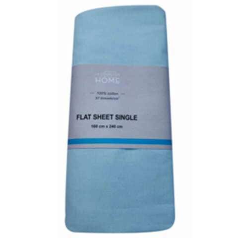 غطاء فرشة مفرد قياس 160 × 240 سم لون أزرق