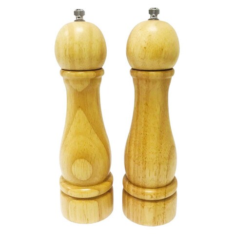 Fiesta Wooden Salt And Pepper Grinder Beige 8inch 2 PCS