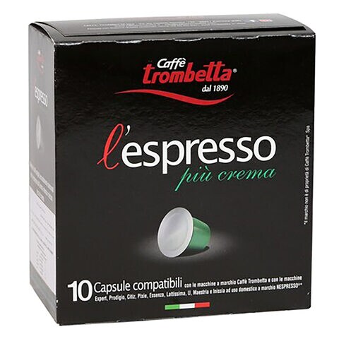 Buy Caffe Trombetta Espresso Capsule With Cream 55g in UAE
