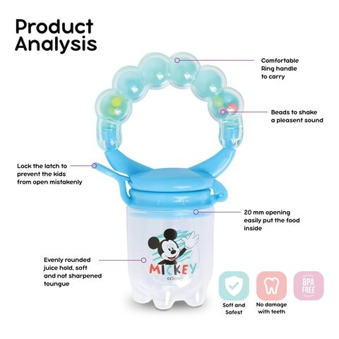 Disney Mickey Mouse Baby Fruit Food Pacifier Blue