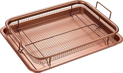 Generic 2 Piece Nonstick Crisper Tray And Basket, Air Fry In Your Oven, For Baking And Crispy Foods