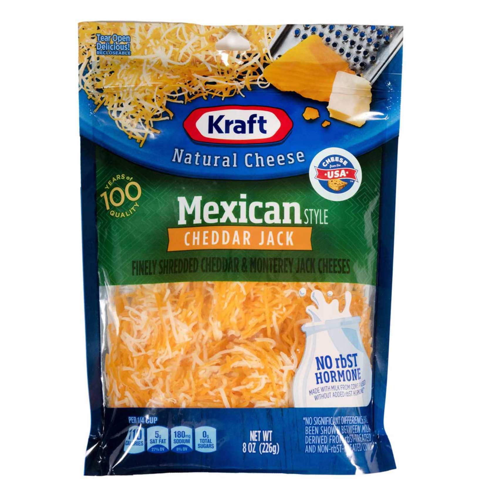 Buy Kraft Natural Mexican Style Shredded Cheddar Cheese 226g Online - Shop Fresh Food On Carrefour Uae