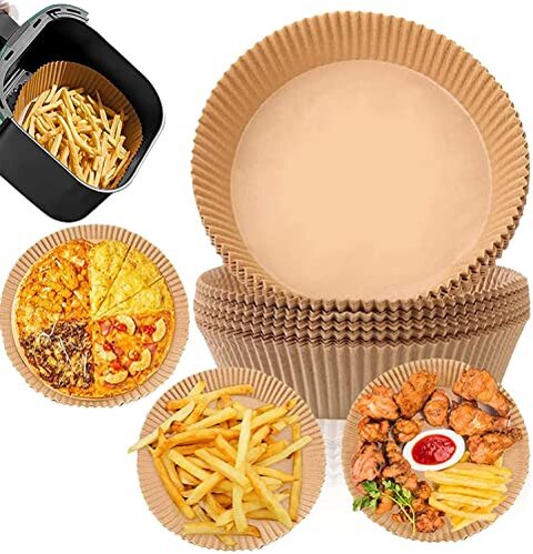 Generic Air Fryer Disposable Paper Liner, Air Fryer Liners Air Fryer Accessories Non-Stick Disposable, Baking Paper For Air Fryer Oil-Proof, Brown, Ssz232-11