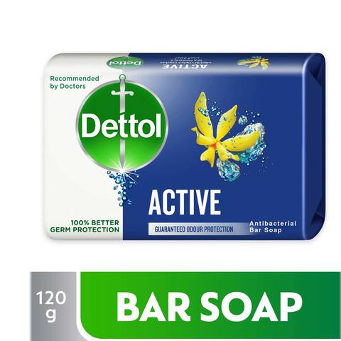 Dettol Active Anti-Bacterial Bar Soap 120g