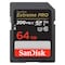 Sandisk Extreme Pro Class 3 UHS-I SDXC Memory Card 64GB Multicolour GN4IN