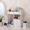 Lingwei - Dc-011 Bathroom Bedroom Simple Wooden Makeup Storage Box Shelf Desktop Multi-Layer Drawer Cosmetic Dressing Table(White)