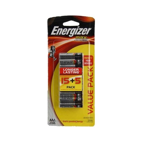 Energizer Max Battery AAA 15 Pieces + 5 Free