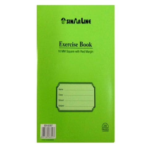 Sinarline Squared Exercise Book 100 Sheets Green