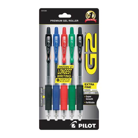 اشتري بايلوت جي2، طقم أقلام حبر ملونة من 5، رأس 7.0 في السعودية