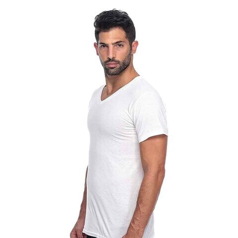 Fruit Of The Loom Round Neck Undershirt M White Pack of 3
