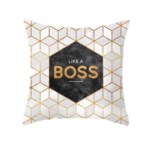 DEALS FOR LESS -1 Piece Geometric with Slogan Design Cushion Cover.