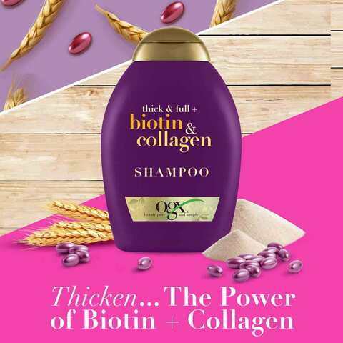 OGX Shampoo Thick &amp; Full+ Biotin &amp; Collagen New Gentle &amp; PH Balanced Formula 385ml