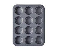 Generic Cake Bakeware Mould, Carbon Steel Muffin Pan, 12 Cavity Bakeware Non-Stick Cake Baking Pan, Mini Pie Pans, Carbon Steel Muffin Tray, Standard Baking Pan Mold For Oven Baking