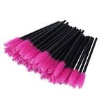 Buy Tbestmax Disposable Eyelash Wands Mascara Brush Cosmetic Applicator For Makeup Eyebrow Color Rose Red - 300 Pcs in UAE