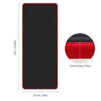 Tomshoo-10mm Thick Yoga Mat Non-slip Yoga Mat for Men Women Fitness Gym Exercise Pilates Yoga Mat Pads