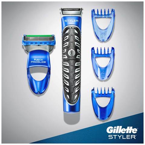 Gillette Fusion Proglide Styler 3-In-1 Beard Trimmer And Razor Blue